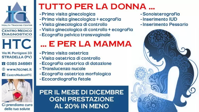 SCONTO 20% su Visite Ginecologiche, Ostetriche e molto altro per tutto il mese di Dicembre. Approfittane! Contattaci per maggiori informazioni: 0385/246861