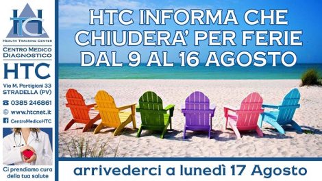 HTC va in Vacanza! Chiusura estiva dal 9 al 16 Agosto