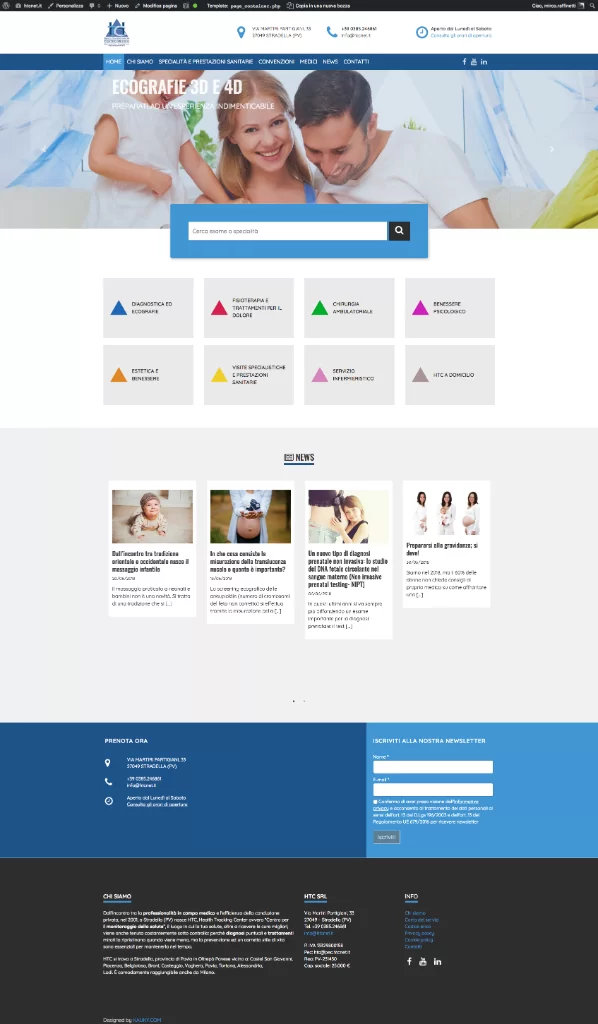 Sito web HTC Centro Medico Stradella PV